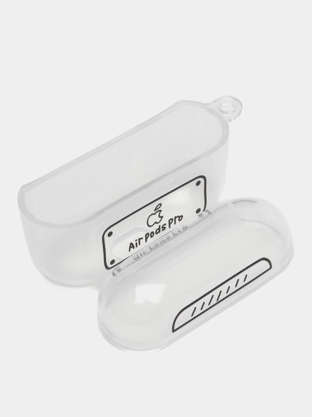 Белый силиконовый чехол для наушников AirPods Pro прозрачный