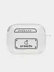 Белый силиконовый чехол для наушников AirPods Pro прозрачный
