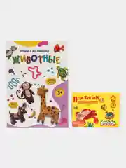 Развививающая игра "Лепим с малышами. Животные", пластилин в комплекте, 6 цветов
