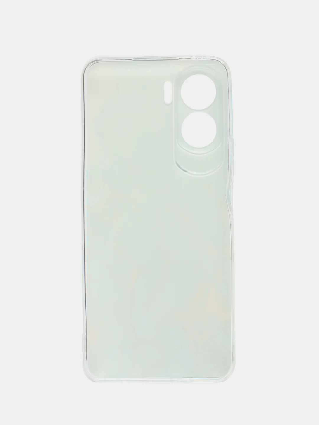 Светло-синий силиконовый чехол на Honor 90 Lite (Хонор 90 Лайт), прозрачный, с рисунком