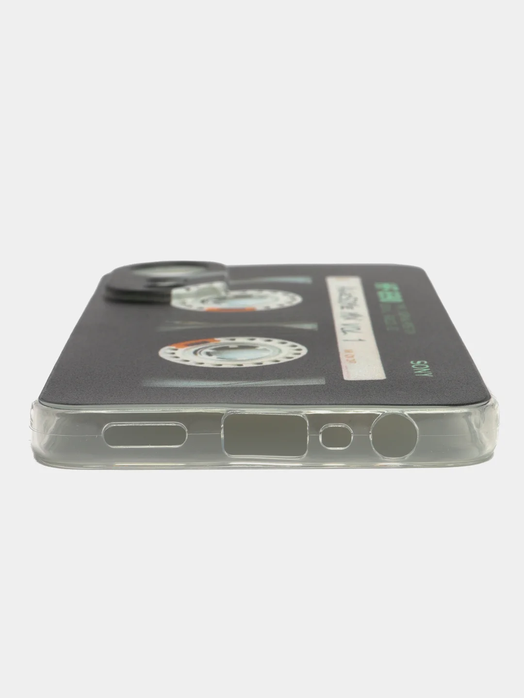 Хром силиконовый чехол на Oppo A78 4G (Оппо А78 4G), прозрачный, с рисунком, защита камеры
