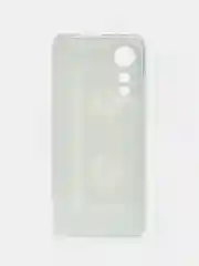 Хром силиконовый чехол на Oppo A78 4G (Оппо А78 4G), прозрачный, с рисунком, защита камеры