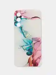 Ледяной чехол на Samsung Galaxy A24 (Галакси A24), прозрачный, с рисунком, защита камеры