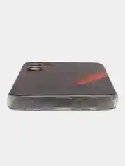 Красный чехол на Samsung Galaxy A24 (Галакси A24), прозрачный, с рисунком, защита камеры
