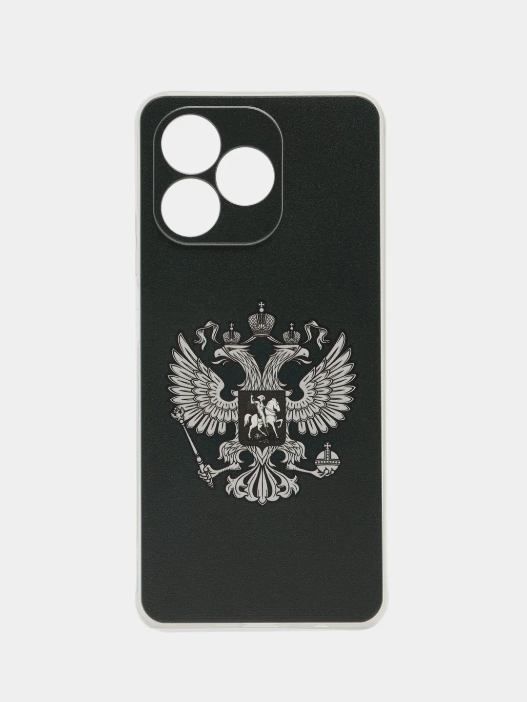 Приглушённый хаки силиконовый чехол на Realme C53/C51 (Реалми С53/С51), прозрачный, с рисунком, защита камеры