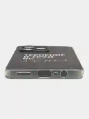 Тёмно-коричневый силиконовый чехол на Realme C53/C51 (Реалми С53/С51), прозрачный, с рисунком, защита камеры