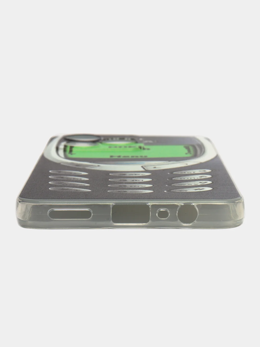 Угольный силиконовый чехол на Realme C53/C51 (Реалми С53/С51), прозрачный, с рисунком, защита камеры