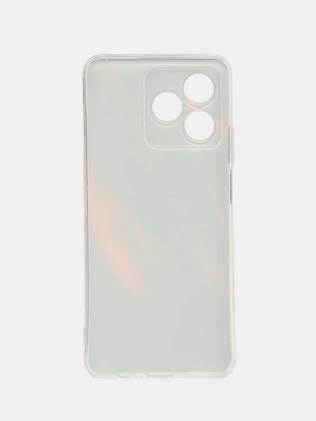 Красный силиконовый чехол на Realme C53/C51 (Реалми С53/С51), прозрачный, с рисунком, защита камеры