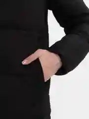Бежевый пуховик женский, удлиненный