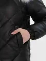 Черный пуховик женский, зимний,  укороченный