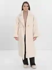 Молочный женская шуба из искусственного меха "Тедди"