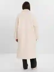 Молочный женская шуба из искусственного меха "Тедди"