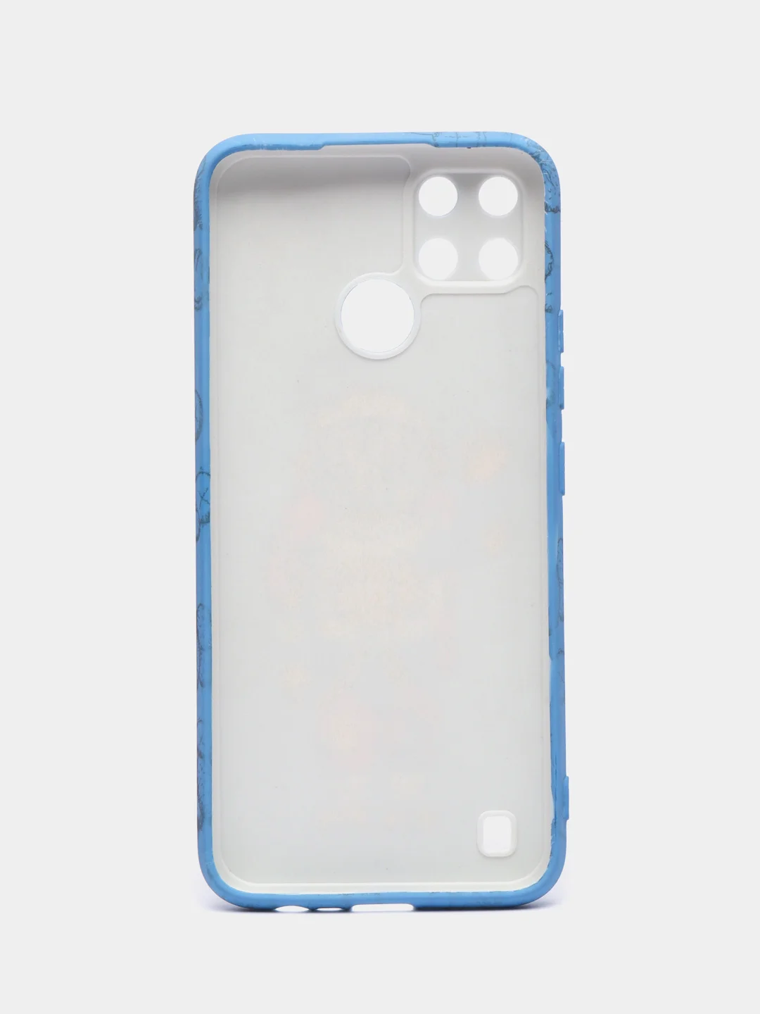 Голубой накладка для Realme C21Y/C25Y, виниловая, с рисунком