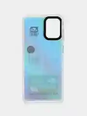 Белый накладка для Samsung A12, рисунок с переливом