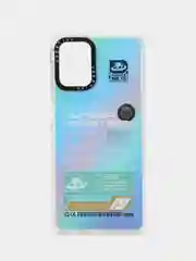 Белый накладка для Samsung A12, рисунок с переливом