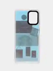 Бордовый накладка для Samsung A12, рисунок с переливом