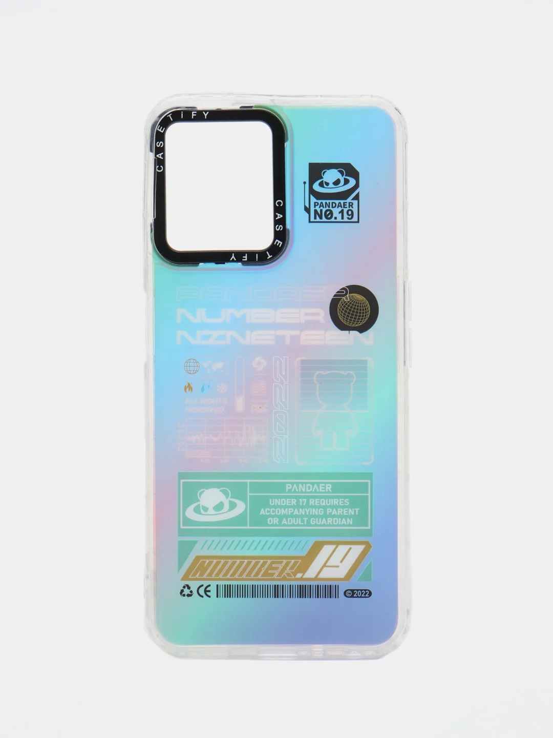 Белый накладка для Realme C35 Casetiffy, рисунок с переливом