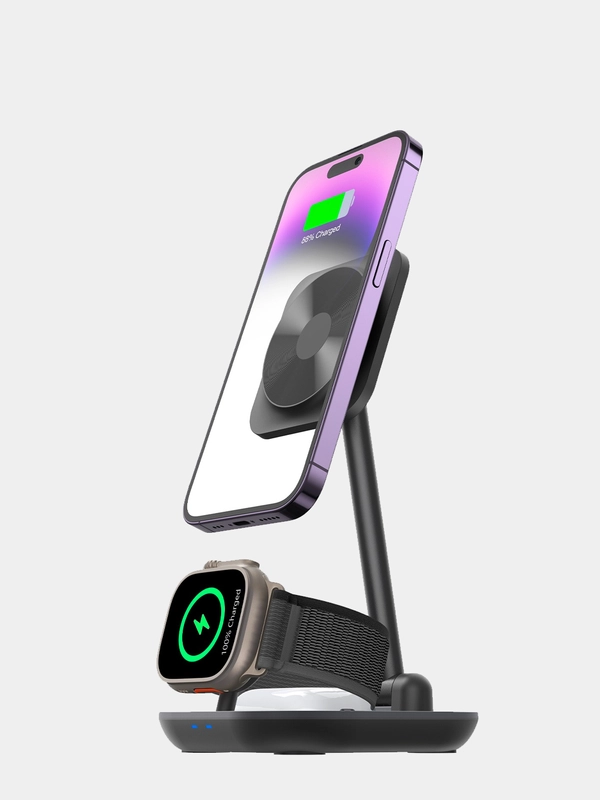 Беспроводная магнитная зарядная станция 3 в 1, для iPhone, Watch, Airpods