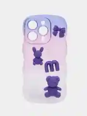 Коралловый меланж чехол на iPhone 7/8 Plus/X/XS/XR/11/12/13/14 Pro Max/15 Pro (Айфон Про Макс), прозрачный