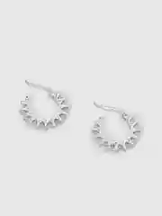 Серьги кольца "Zirconia", серьги женские, со стразами, конго, вечерние, бижутерия