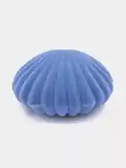 Серый коробка футляр "Ракушка" для кольца женского и сережек подарочная бархатная