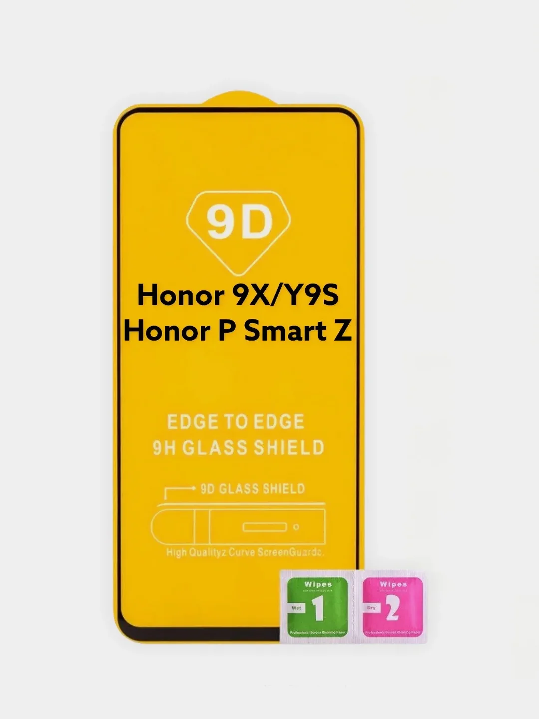 Черный защитное стекло Honor Y9S / Honor 9X P Smart Z / Huawei Y9 Prime / Honor 9X Premium