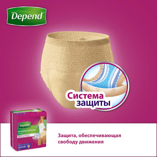 Купить Depend Для Женщин L Xl