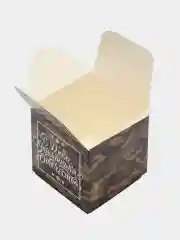 Золотистый хаки коробка подарочная новогодняя, складная, 12 х 12 х 12 см