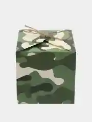 Зелёный хаки коробка подарочная новогодняя, складная, 12 х 12 х 12 см