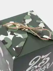 Зеленый коробка подарочная новогодняя, складная, 12 х 12 х 12 см