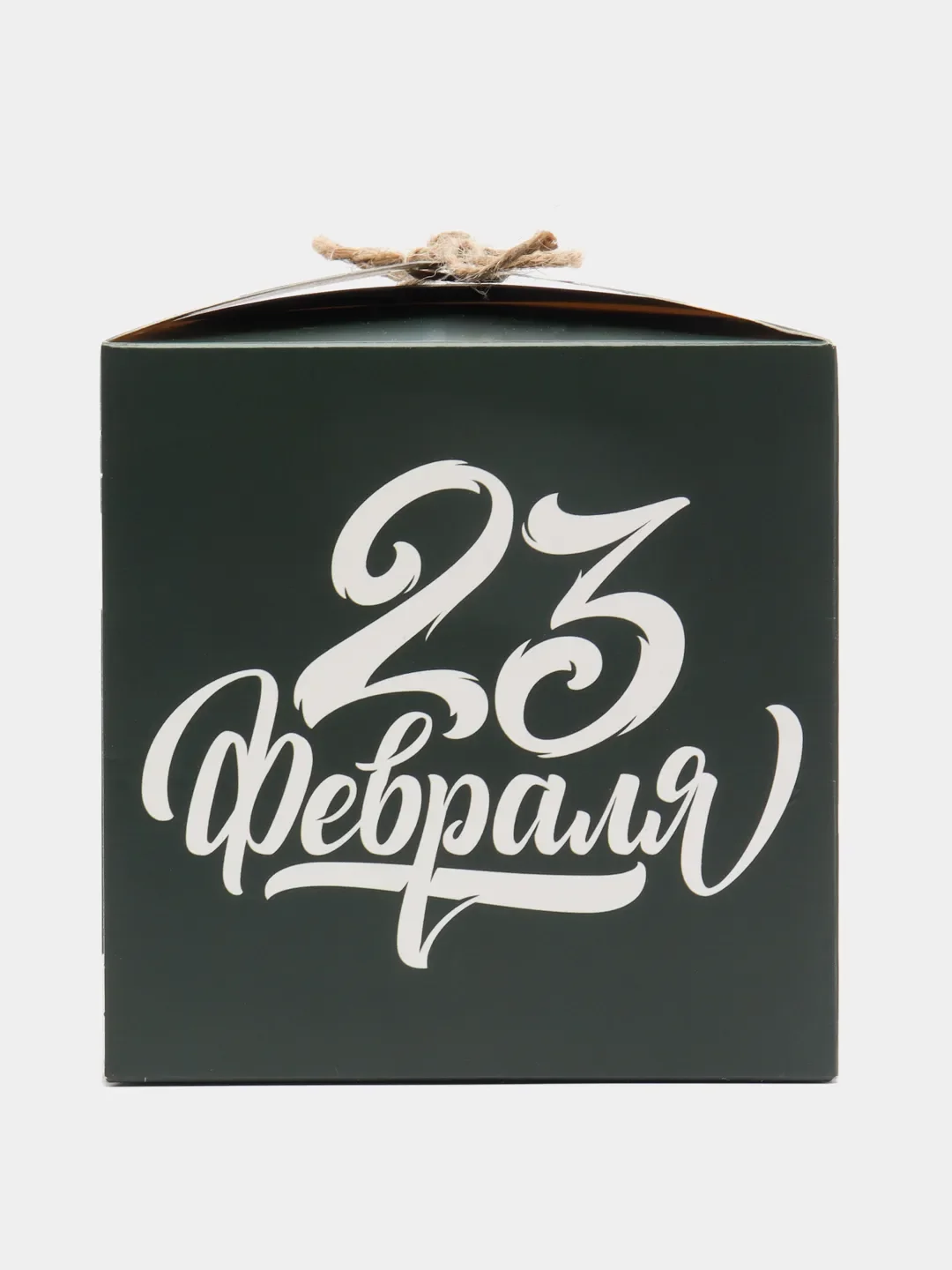 Зеленый коробка подарочная новогодняя, складная, 12 х 12 х 12 см