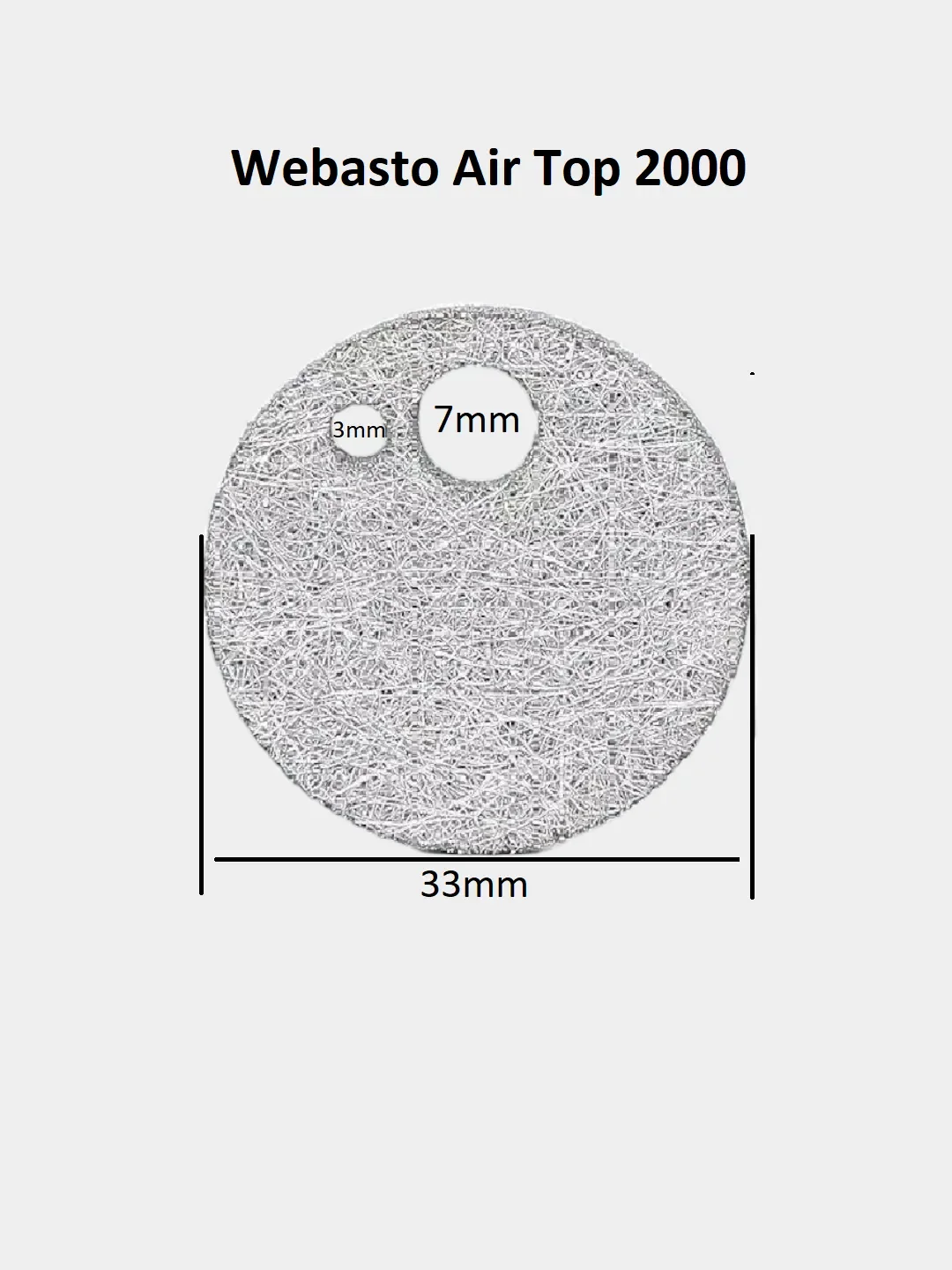 Белый сетка для автономного отопителя Webasto Air Top 2000/2000ST & 2000STC/3500, 5000