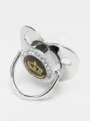 Серебряный соска детская, со стразами, с колпачком, ортодонтическая, 0+