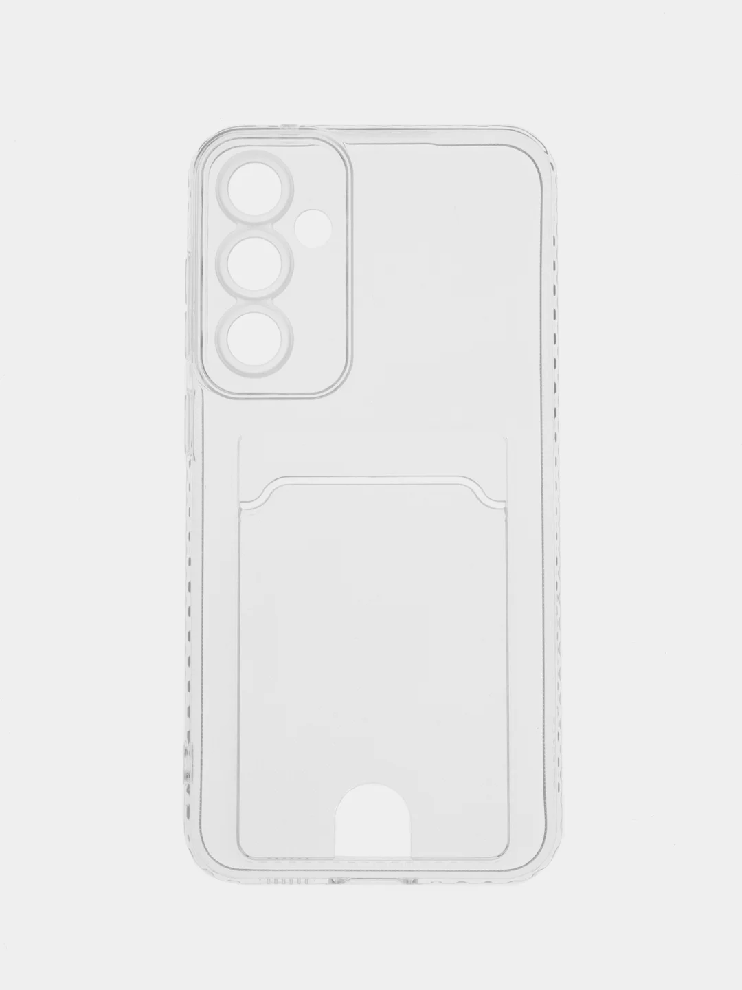 Прозрачный чехол для Samsung Galaxy S23 FE (Самсунг Галакси С23 ФЕ), прозрачный, с карманом для карты