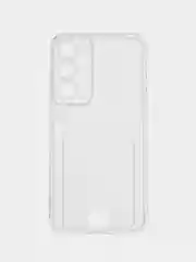 Прозрачный чехол для Samsung Galaxy S23 FE (Самсунг Галакси С23 ФЕ), прозрачный, с карманом для карты