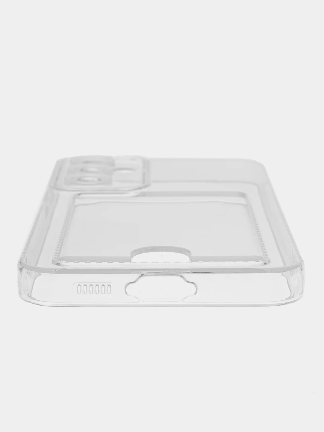 Прозрачный чехол для Samsung Galaxy S23 FE (Самсунг Галакси С23 ФЕ), прозрачный, с карманом для карты