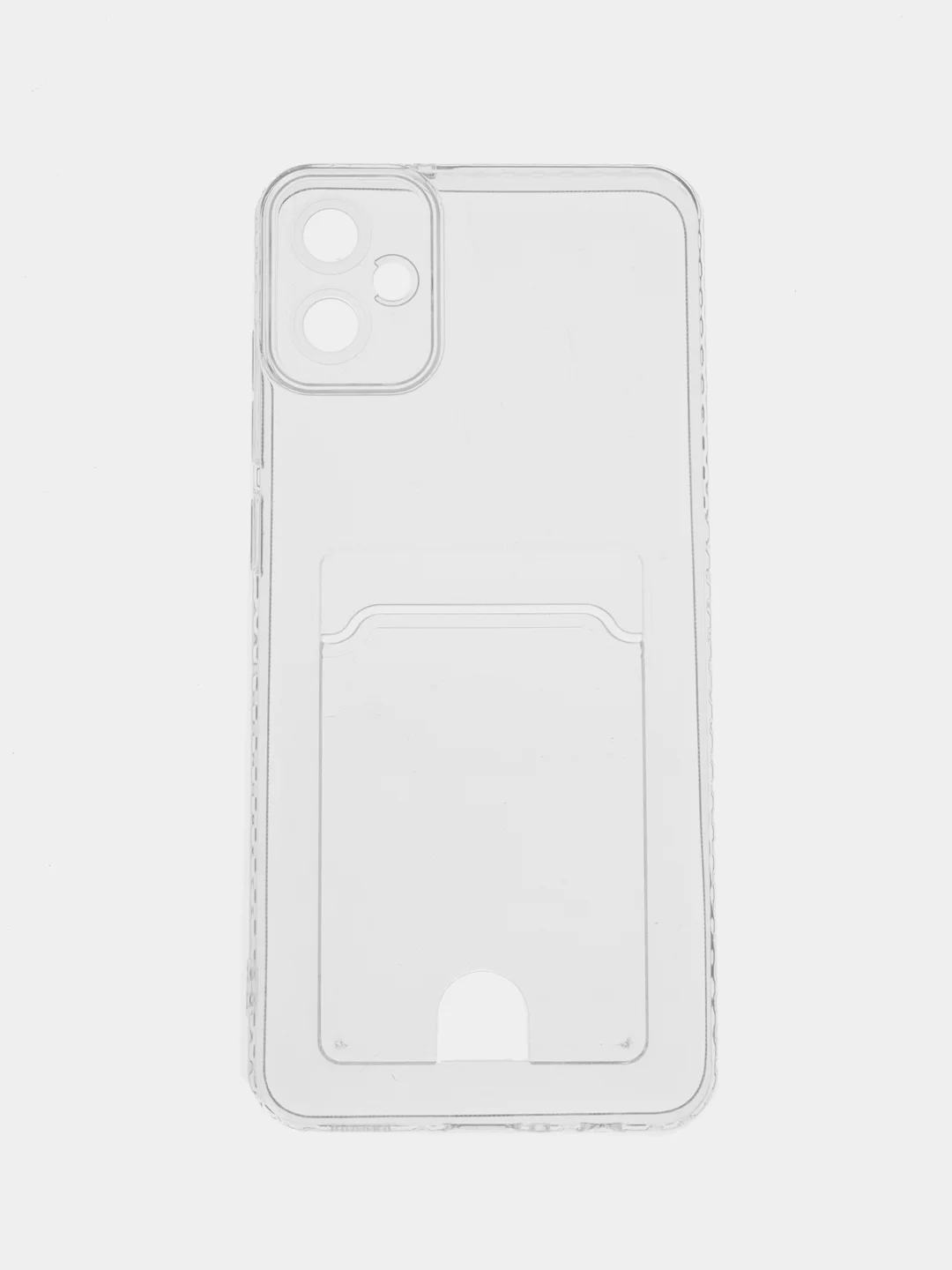Прозрачный чехол для Samsung Galaxy A05 (Самсунг Галакси А05), прозрачный, с карманом для карты