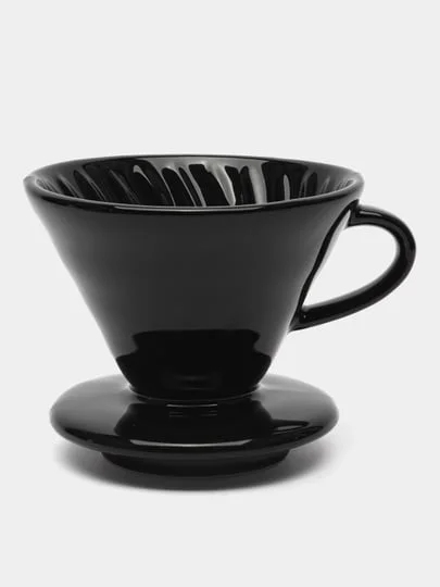Черный воронка для заваривания кофе V60, керамическая