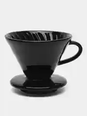 Черный воронка для заваривания кофе V60, керамическая