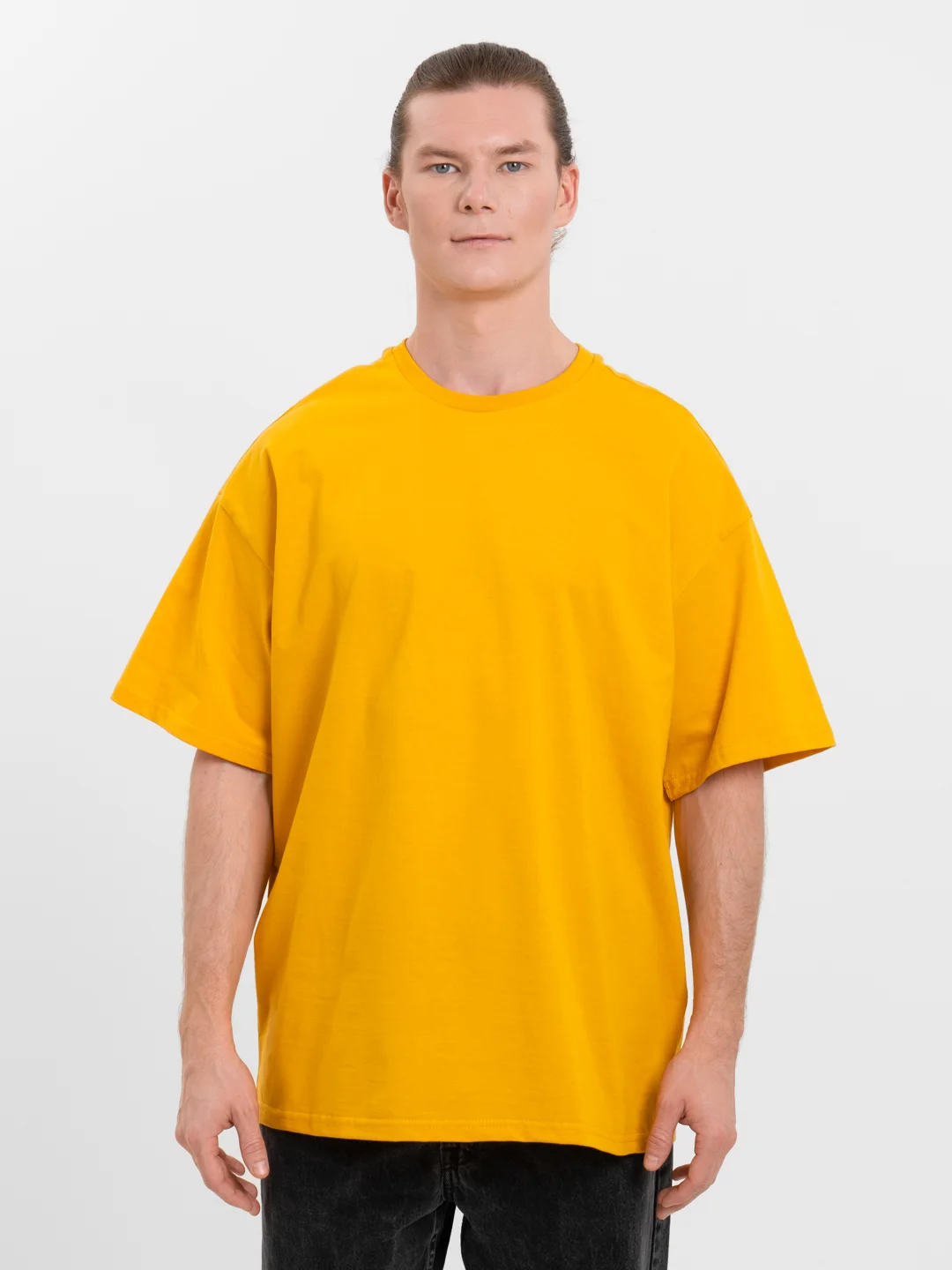 Горчичный футболка Oversize
