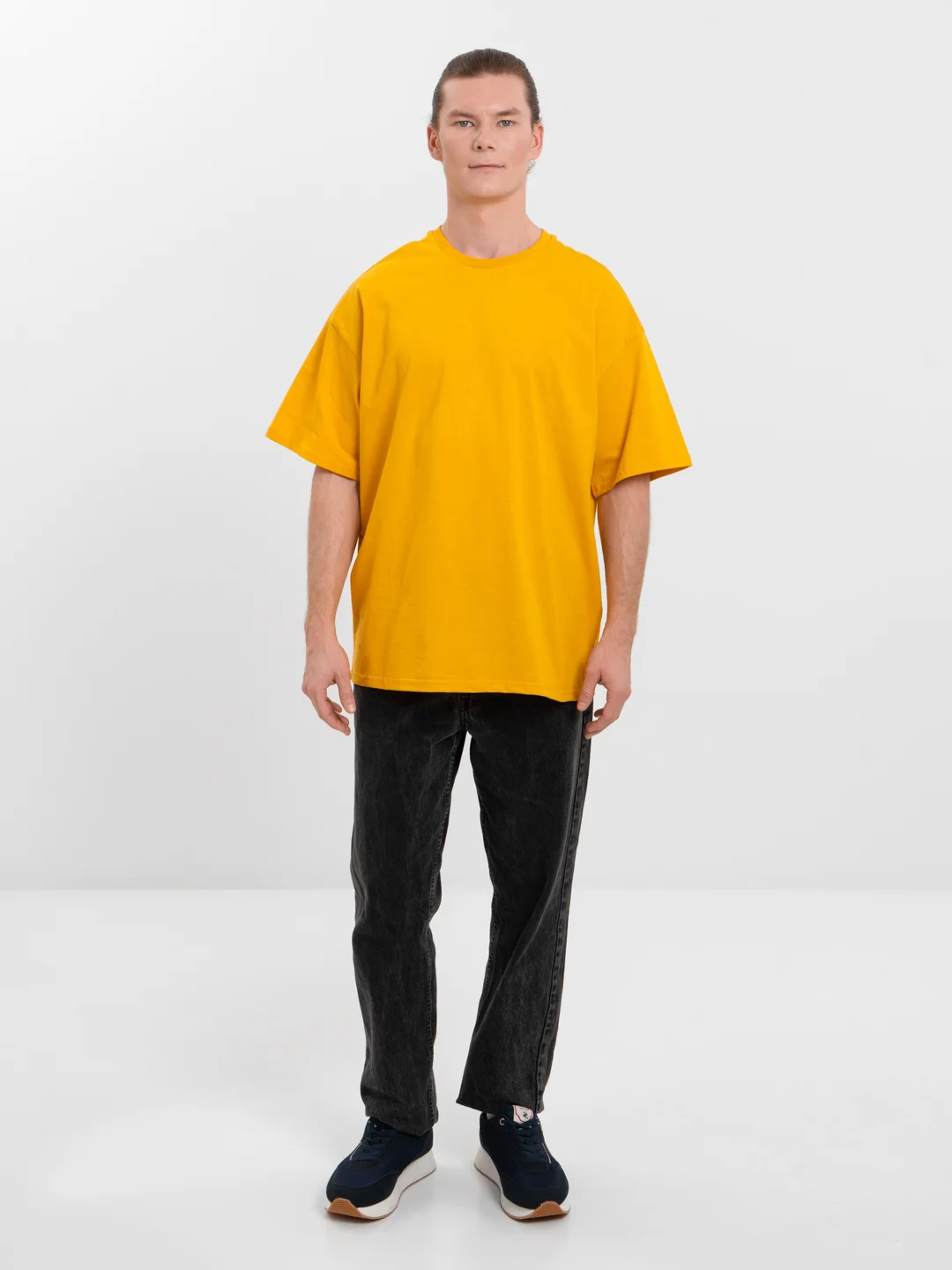 Горчичный футболка Oversize