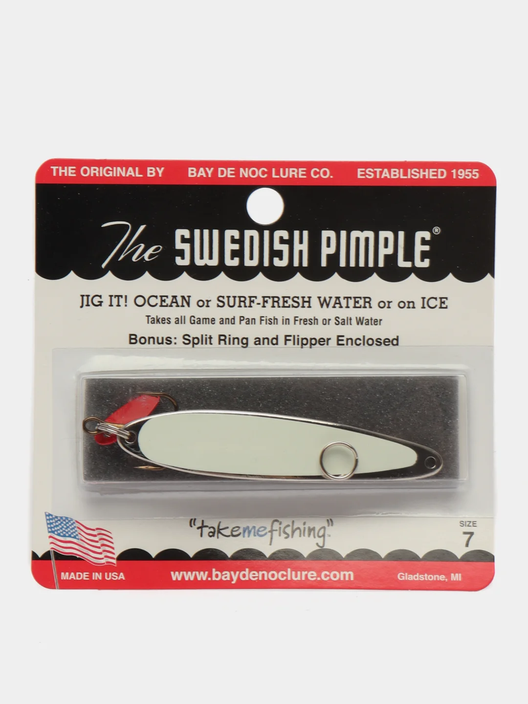 Золотой блесна зимняя Bay de Noc Swedish Pimple шведский прыщ