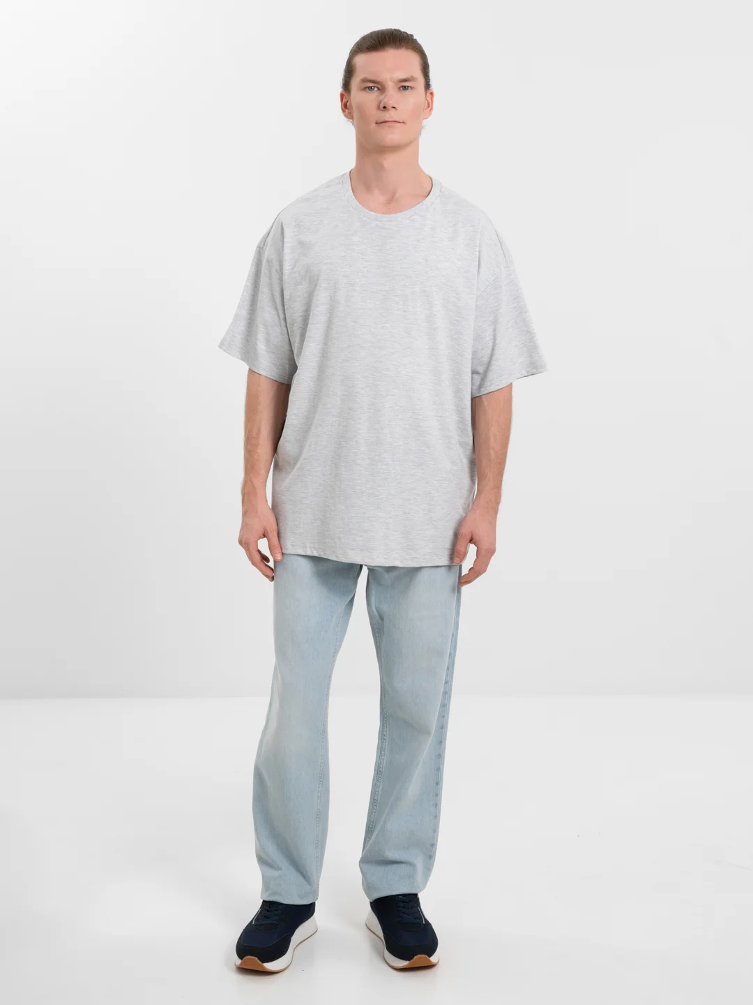 Серый меланж футболка Oversize