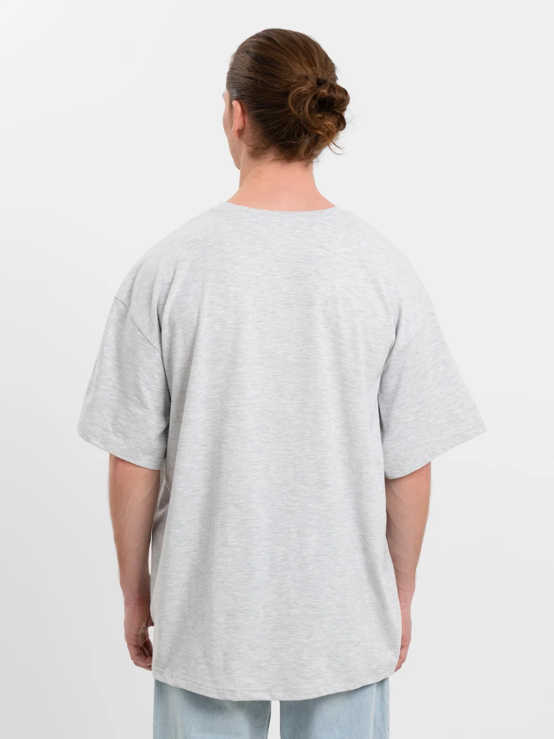 Серый меланж футболка Oversize