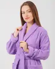 Халат женский махровый банный 100 % хлопок, сиреневый, подарок для женщины девушки мамы