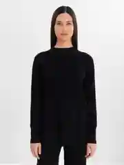Черный костюм женский, теплый, вязаный
