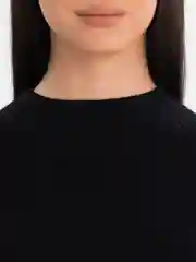 Черный костюм женский, теплый, вязаный