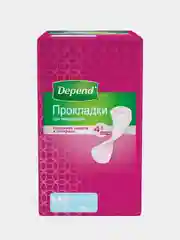 Прокладки урологические для женщин Depend Normal при недержании, 12 штук