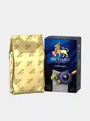 Чай крупнолистовой Richard "Lord Grey", черный, со вкусом бергамота и цитрусов, 90 г