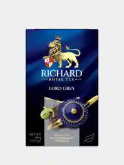 Чай крупнолистовой Richard "Lord Grey", черный, со вкусом бергамота и цитрусов, 90 г